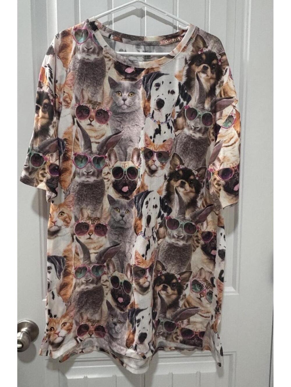 Secret Treasures Cat Dog Sleep Shirt Nightgown L/XL